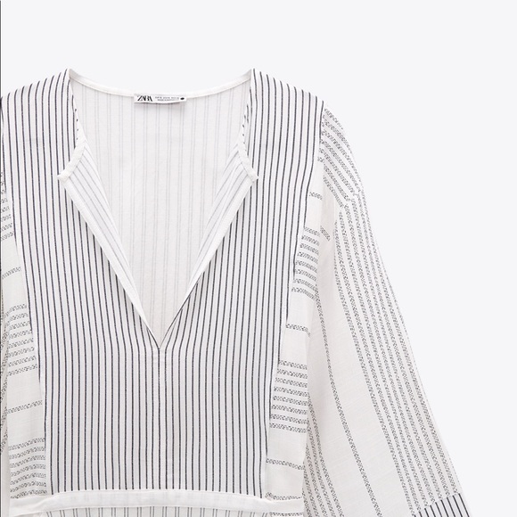 ZARA NEW NWT ASYMMETRIC STRIPED DRESS - Picture 5 of 9